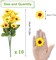 10 Bunches Artificial Sunflowers – Spring Tabletop Decor Faux Mums & Daisy Plants with Stems, UV-Resistant Silk Flowers for Home, Wedding, Garden, Indoor & Outdoor DIY Decor